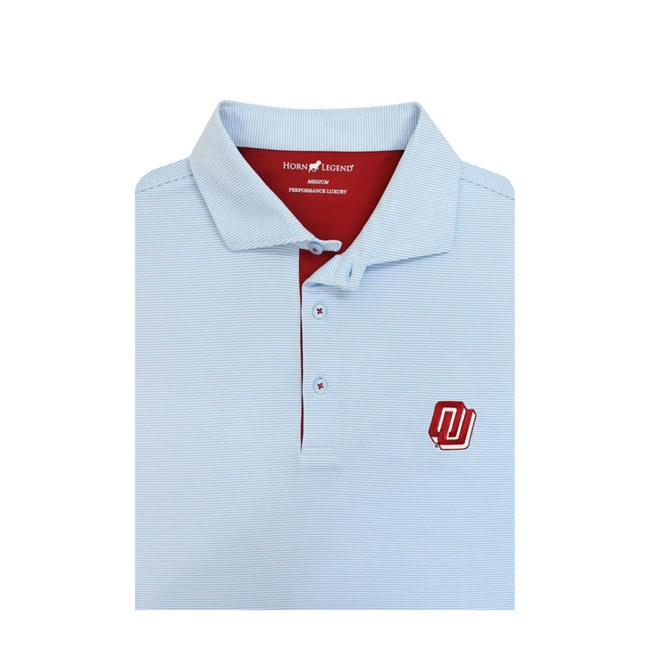 Oklahoma Sooners Vintage 1979 SEC Light Blue 1/24 Stripe Polo