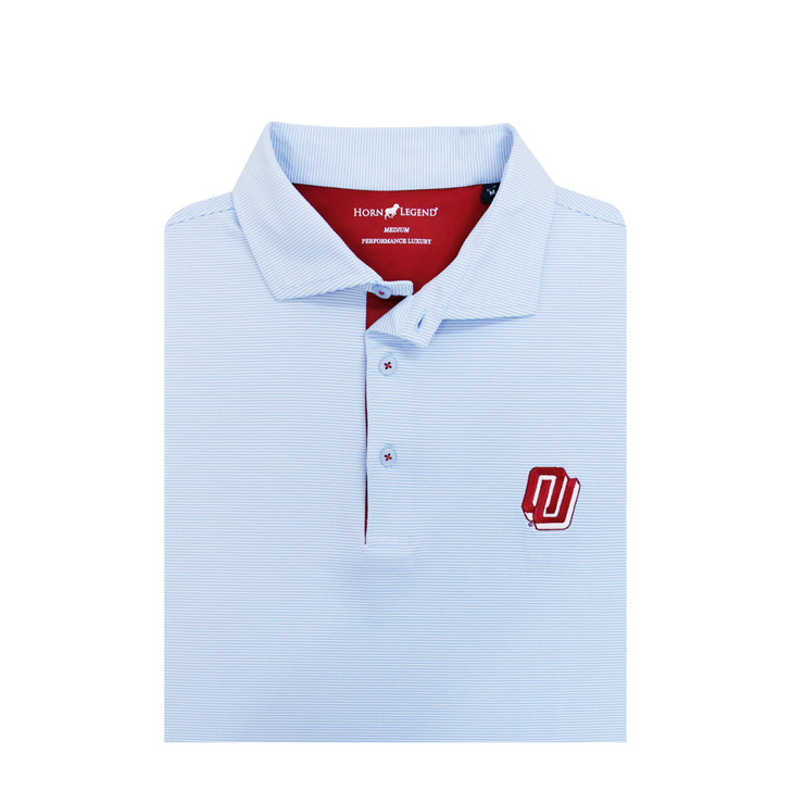 Oklahoma Sooners Vintage 1979 SEC Light Blue 1/24 Stripe Polo