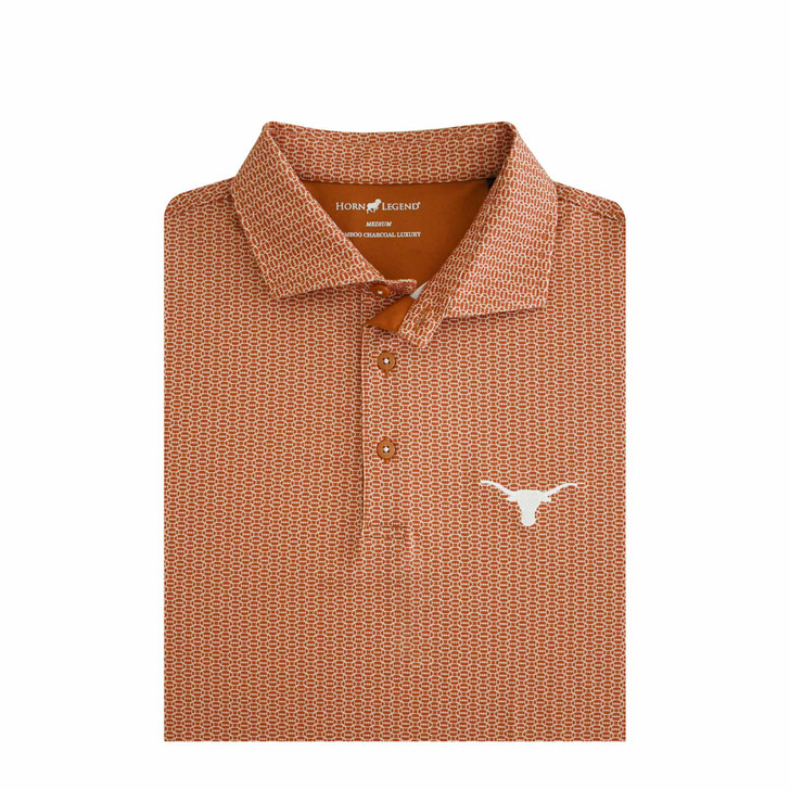 Texas Longhorns Burnt Orange Spiral Polo