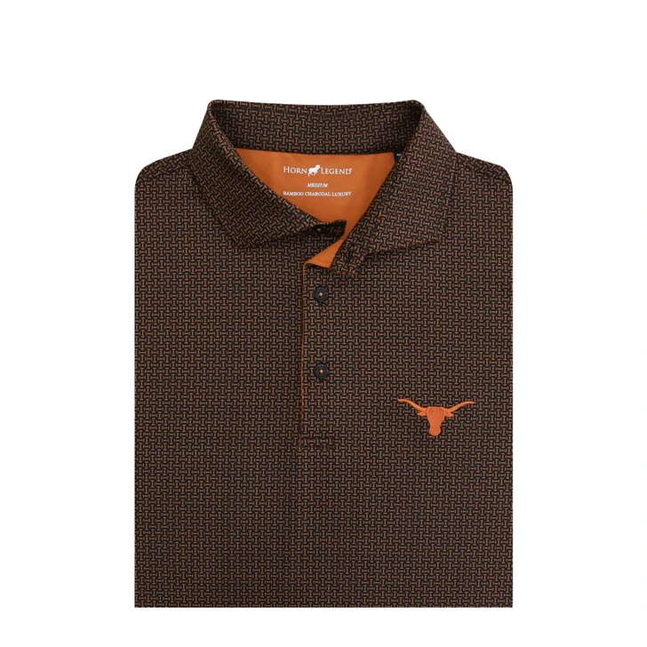 Texas Longhorns Black Football Laces Polo