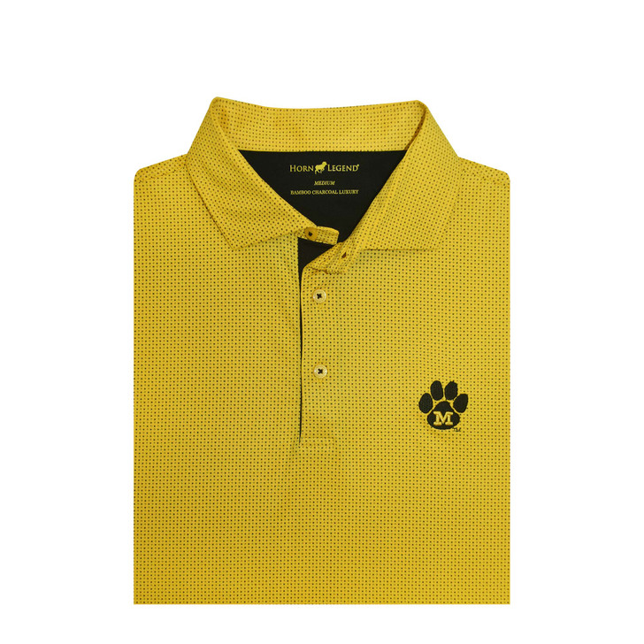 Missouri Tigers Vintage Paw Gold Checkers Performance Polo