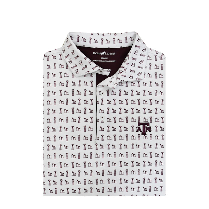 Texas A&M Landman White Polo