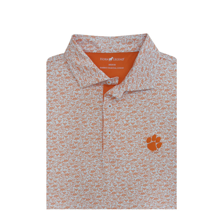 white clemson polo