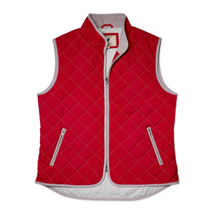 Pipeline Full Quilted Vest - Red