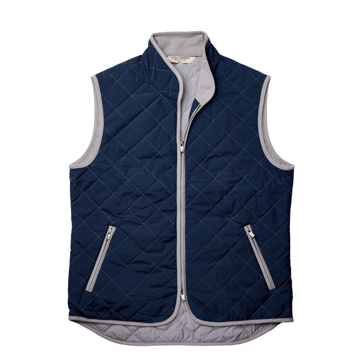 Pipeline Full Quilted Vest - Deep Navy