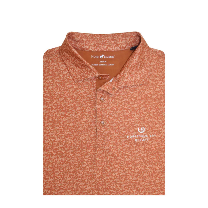 HL2042-BURNT ORANGE-WHITE HORSESHOE BAY RESORT