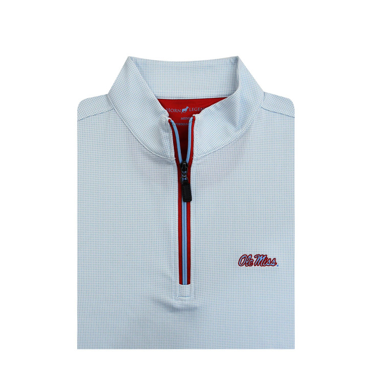 Ole Miss White with Powder Script Shepherd PrestigeZip Pullover