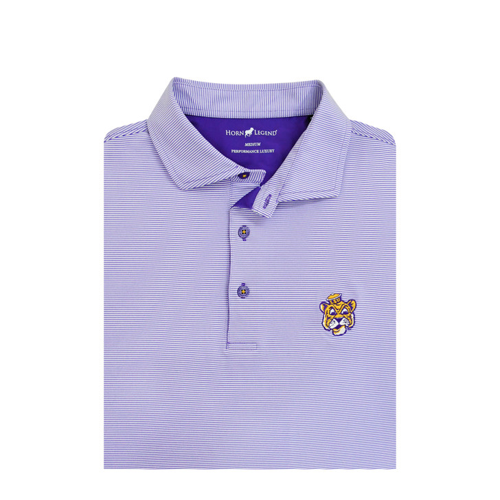 LSU Tigers 1955 Purple 1/24 Stripe Performance Polo
