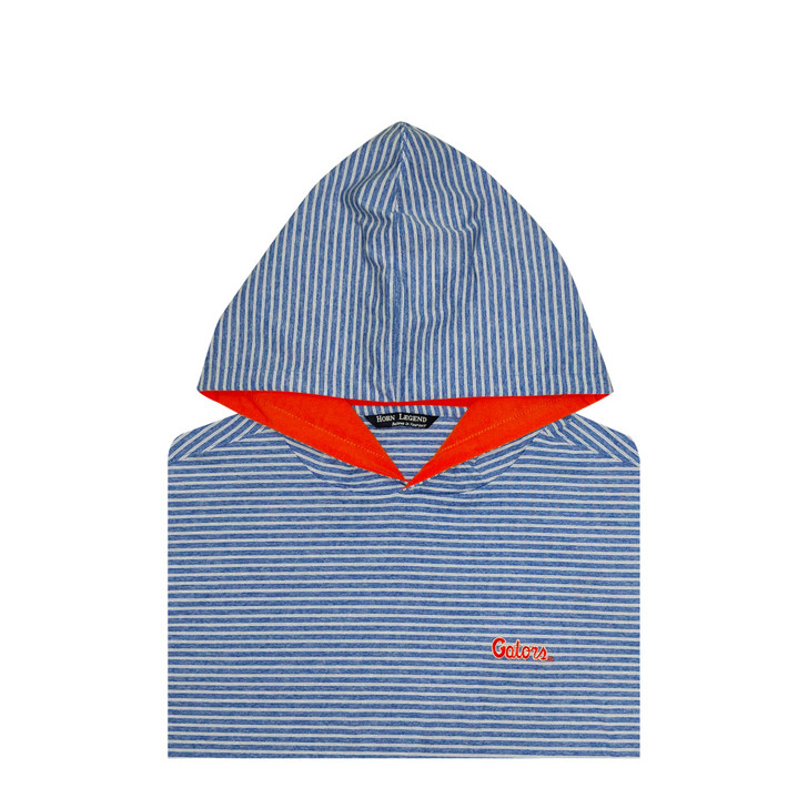 Florida Gators Script Blue Heather Stripe Performance Hoodie
