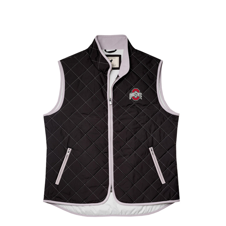 Ohio State Pipeline Quilted Vest - Black