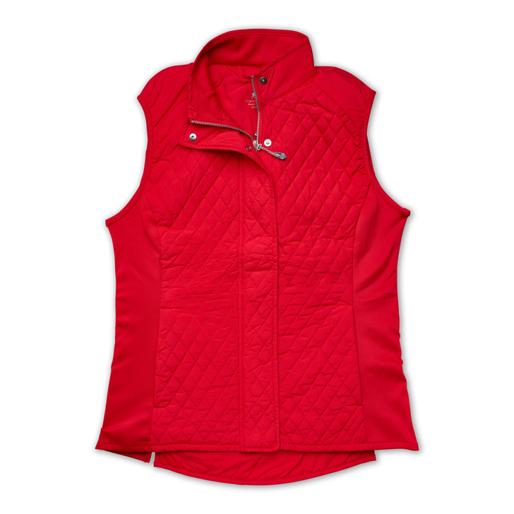 Stemmons Women’s Full Zip Quilted Vest - Red