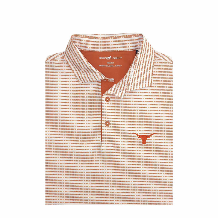 Texas Longhorns White HOOK EM Wordmark Polo