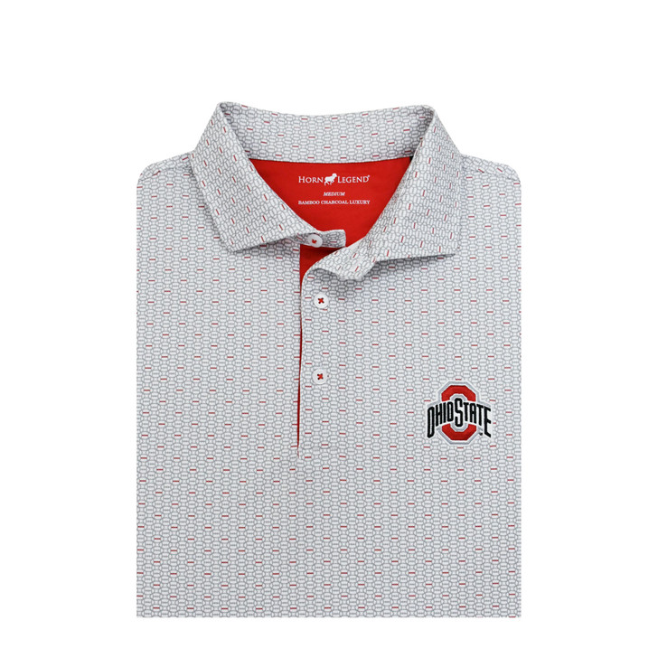 Ohio State Buckeyes Grey Spiral Polo