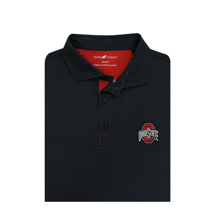 Ohio State Buckeyes Black Checkers Polo