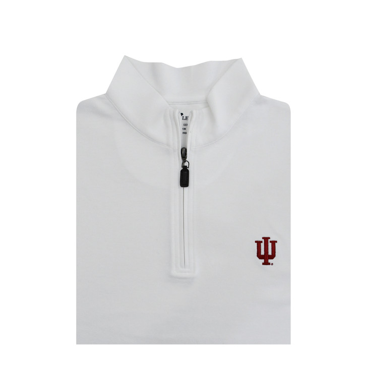 Indiana Hoosiers White Sueded Duo Tone Cotton Pullover