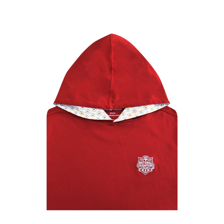 Indiana Hoosiers 2025 National Champions Crimson Custom Trim Hoodie