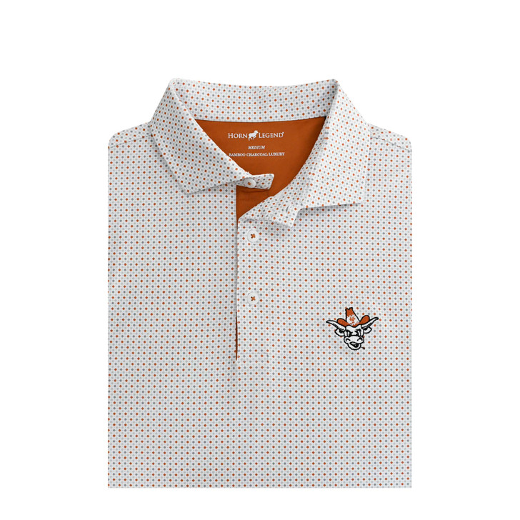 Texas Longhorns Vintage Bevo White Diamond Polo