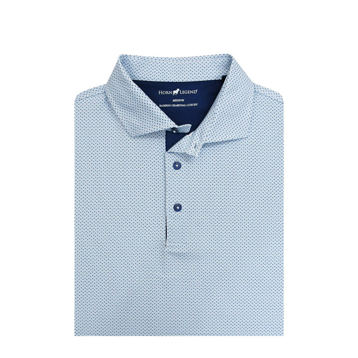 Ripple Performance Polo - Light Blue with Navy
