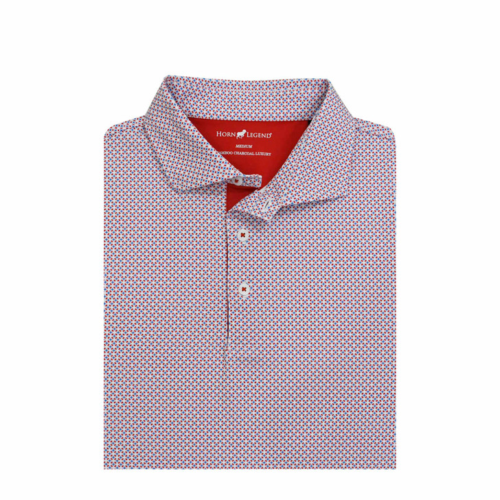 Lisbon Performance Polo - Red, White & Blue
