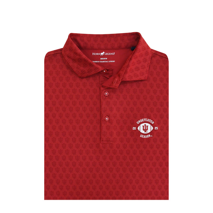 Indiana Hoosiers 2025 UNDEFEATED SEASON Custom Print Polo - Crimson