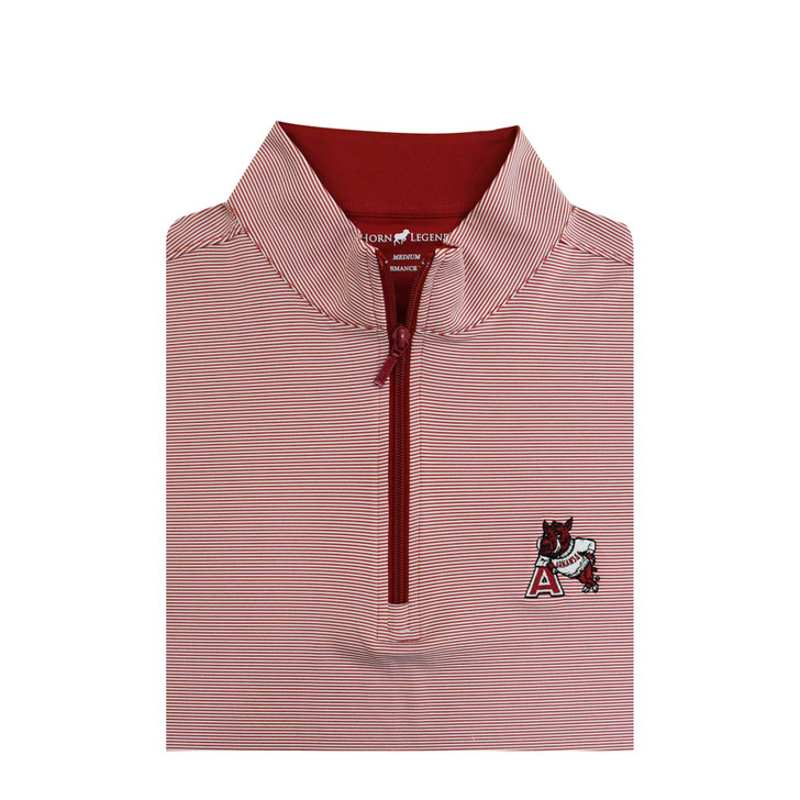 Arkansas Razorbacks Vintage 1958 1/24 Stripe Performance Pullover - Crimson