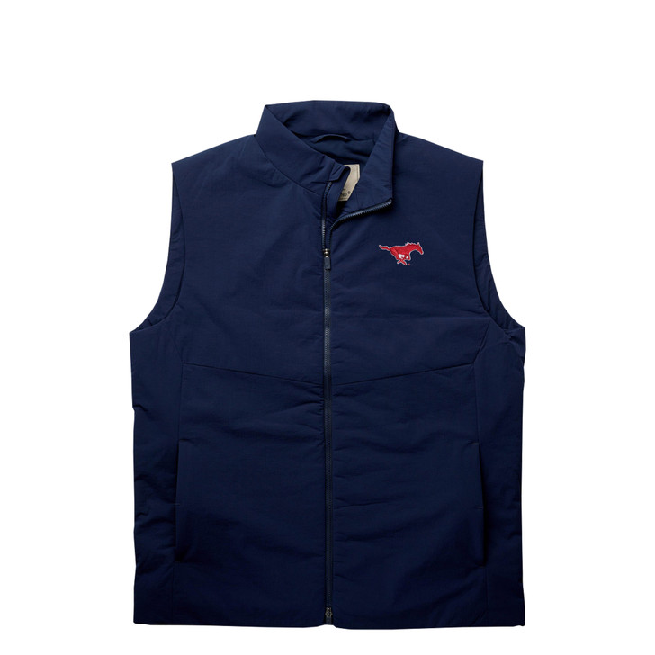 SMU Mustangs Napa Lightweight Full-Zip Vest - Navy