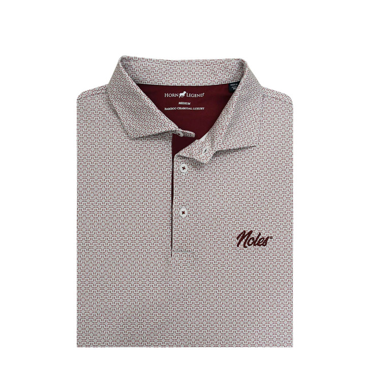 Florida State Seminoles Script Noles Aztec Polo - Grey