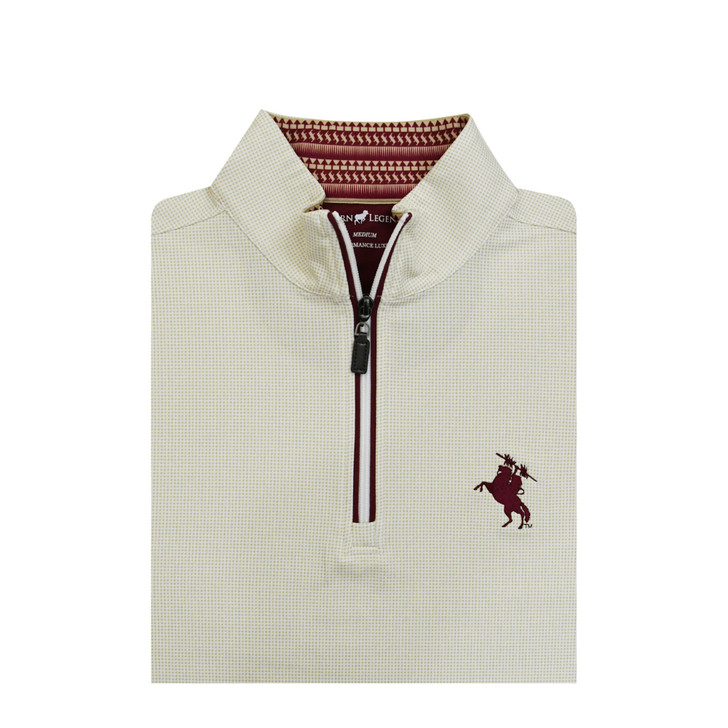 Florida State Seminoles Unconquered Logo Custom Trim Shepherd PrestigeZip Pullover - White