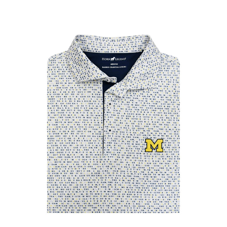 Michigan Wolverines Wordmark Polo - White