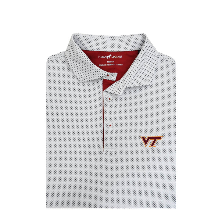 Virginia Tech Hokies Checkers Polo - White