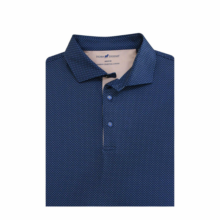 Checkers Performance Polo - Navy with Serenity & Sand