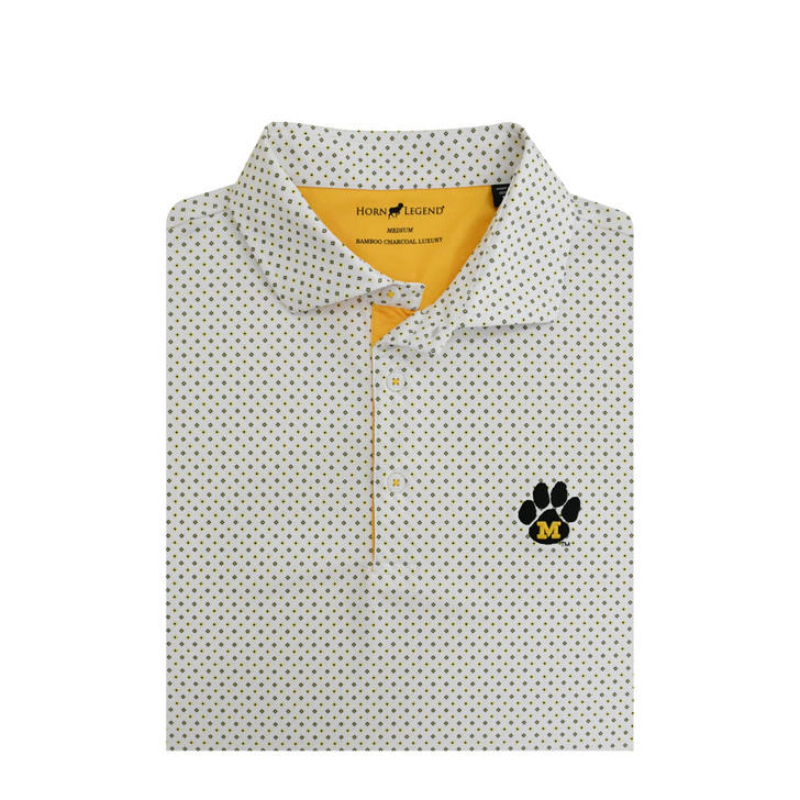 Missouri Tigers Vintage Paw Kaleidoscope Polo - White