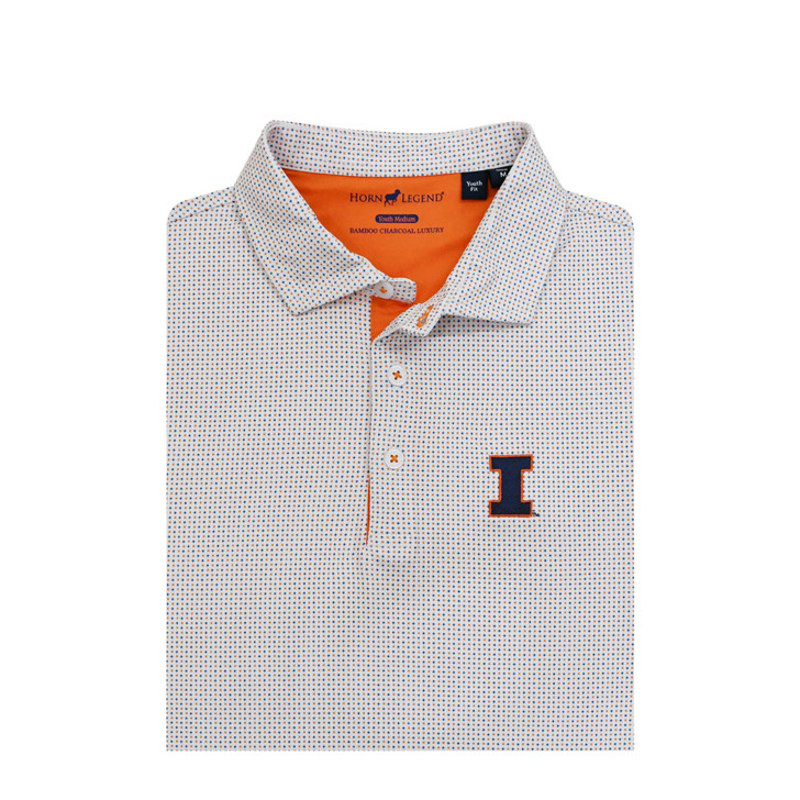 Illinois Fighting Illini Checkers Youth Polo - White