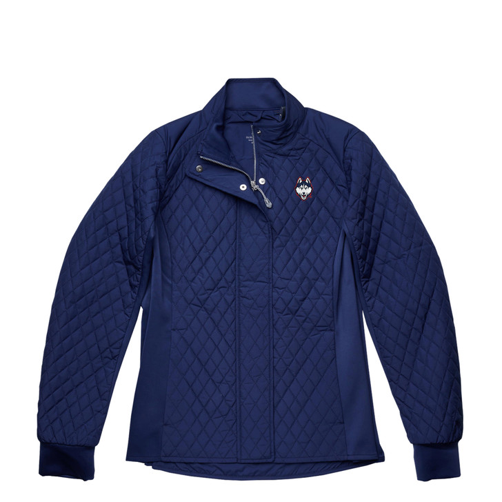 UConn Huskies Logo Stemmons Women’s Full Zip Quilted Jacket - Navy