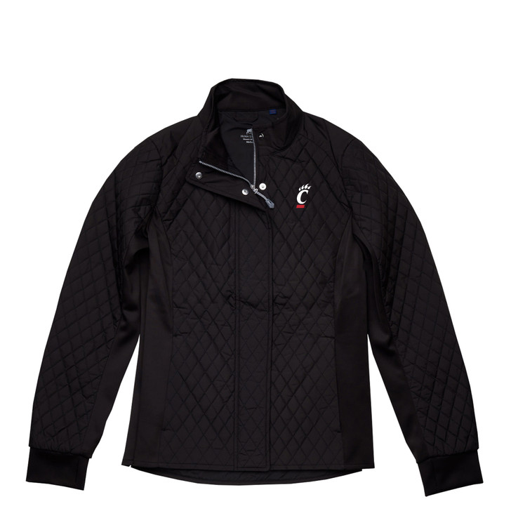Cincinnati Bearcats Women’s Full Zip Quilted Jacket - Black