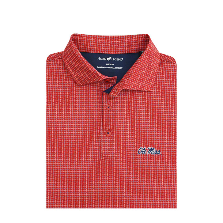 Ole Miss Wavepane Polo - Red