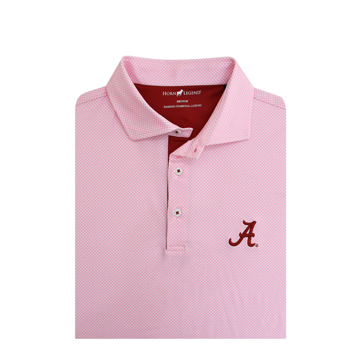 Alabama Crimson Tide Cross Hatch Polo - Rose Quartz