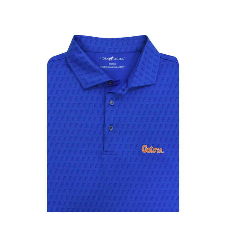 Florida Gators Script Logo Print Polo - Blue