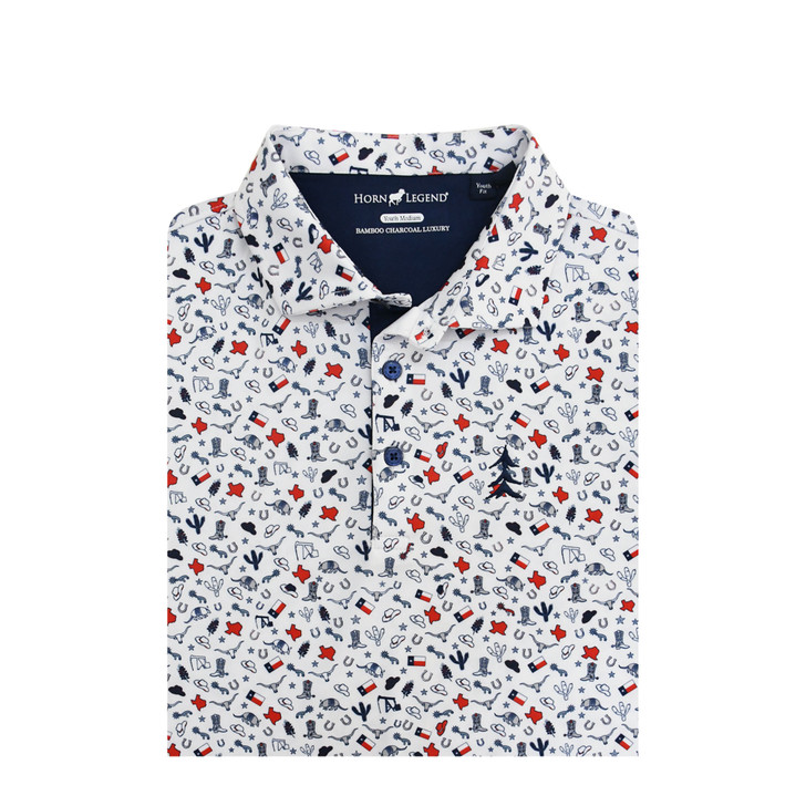 HL1182TXY-WHITE-NAVY-RED HYATT REGENCY LOST PINES RESORT AND SPA