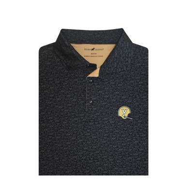 Vanderbilt Commodores Helmet Logo Black Playbook Polo