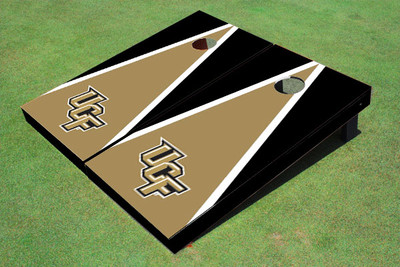 University Of Central Florida Gold And Black Matching Triangle Cornhole Boards