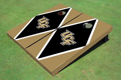 University Of Central Florida Black And Gold Matching Diamond Cornhole Boards