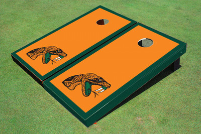 Florida Agricultural & Mechanical University Orange Matching Border Cornhole Boards Florida Agricultural & Mechanical University Orange Matching Border Cornhole Boards
