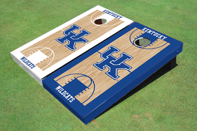 University Of Kentucky "UK" Alternating Basketball Court Custom Cornhole Board