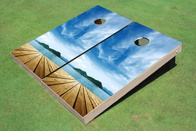 Beach Dock #3 Custom Cornhole Board Bag Toss Set Beach Dock #3 Custom Cornhole Board Bag Toss Set