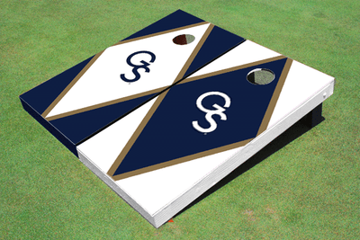 Georgia Southern University "GS" Alternating Diamond Custom Cornhole Board