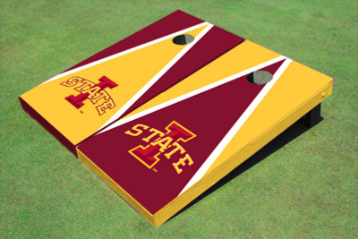 Iowa State University "I" Alternating Triangle Cornhole Boards
