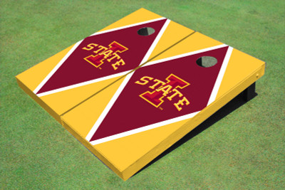 Iowa State University "I" Red And Yellow Matching Diamond Cornhole Boards
