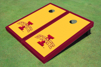 Iowa State University "I" Red Matching Border Cornhole Boards