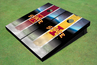 Iowa State University "I" Field Long Strip Alternating Themed Cornhole Boards